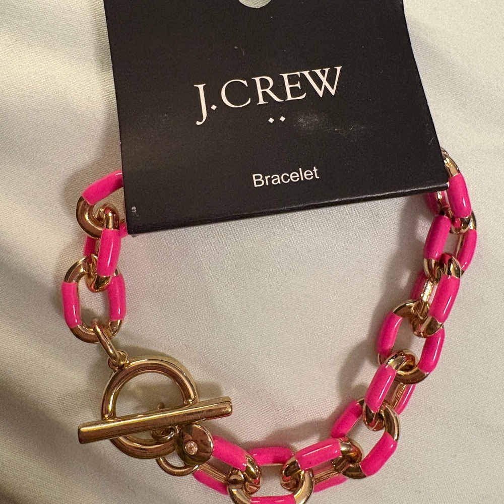 J. Crew Pink and Gold Bracelet